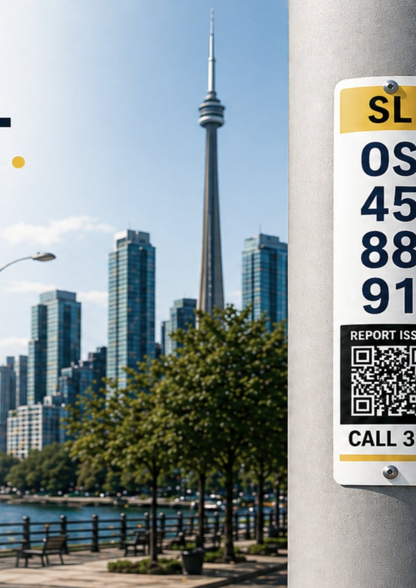 Illustrative Toronto streetlight identification concept